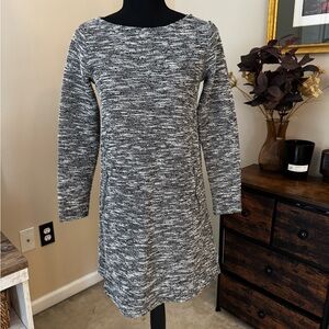 GAP Black and Gray Long Sleeve Dress